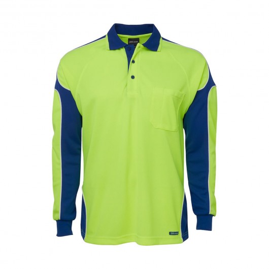 Lime Royal Gunna Hi Vis LS Polo Shirts